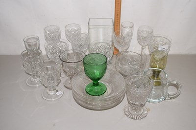 Lot 571 - Mixed Lot: Various cut glass drinking glasses...