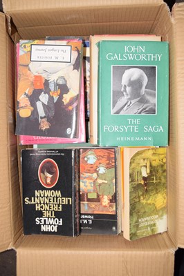 Lot 590 - Large box of mixed books to include novels