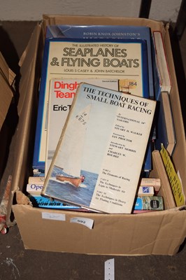Lot 592 - Large box of books of sailing and boat interest