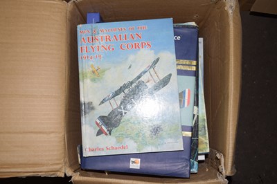 Lot 593 - Box of books of aviation interest