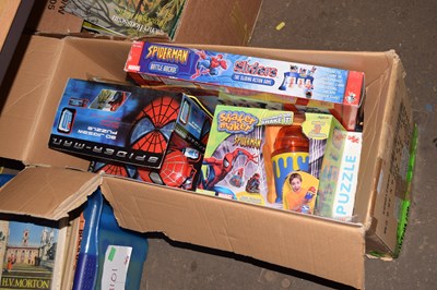 Lot 602A - A collection of various Spiderman toys and games