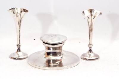 Lot 3 - Mixed Lot: George V large capstan inkwell of...