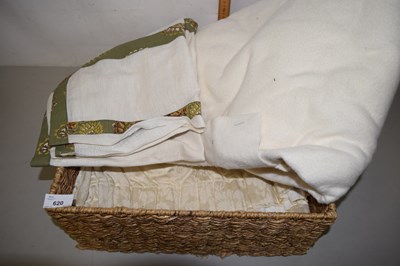 Lot 620 - One box containing various textiles, blankets etc