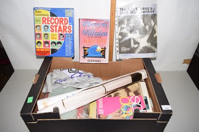 Lot 622 - One box of vintage music, sporting and film...