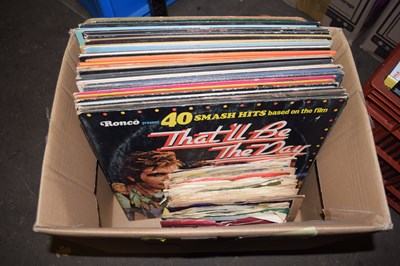 Lot 632 - One box of various vinyl LP's to include Queen...