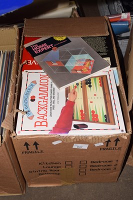 Lot 637 - Box of books including board games and health