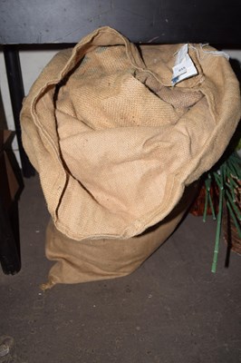 Lot 655 - A collection of various hessian sacks
