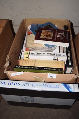 Lot 663 - Large box of books including topography,...