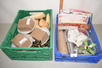 Lot 668 - Various floristry accessories, greetings cards...