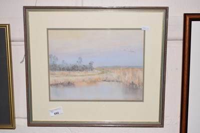 Lot 692 - A print of a marsh scene
