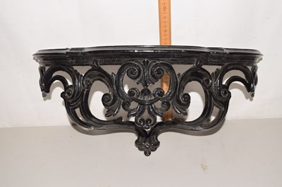 Lot 708 - Black painted wall shelf