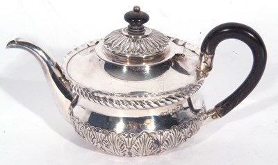 Lot 19 - Victorian silver bachelor's style tea pot of...