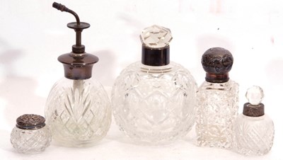 Lot 21 - Mixed Lot: cut glass and sterling mounted...
