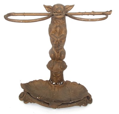 Lot 379 - A cast iron stick stand, in the Coalbrookdale...