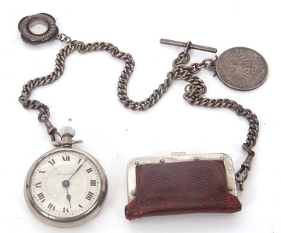 Lot 267 - A Competite open face pocket watch with silver...