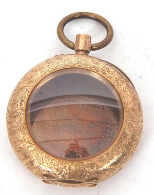Lot 269 - A yellow metal pocket watch case stamped 14k...