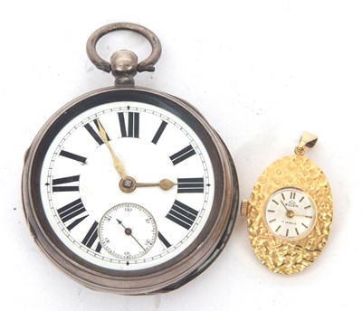 Lot 280 - Mixed Lot: A silver open face pocket watch and...