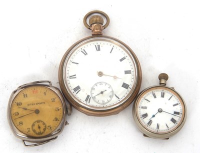 Lot 285 - Mixed Lot:  Two pocket watches both have crown...