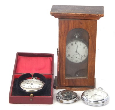 Lot 287 - Mixed Lot:  Three pocket watches and a pocket...