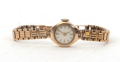 Lot 292 - A 9ct gold ladies watch stamped on the inside...