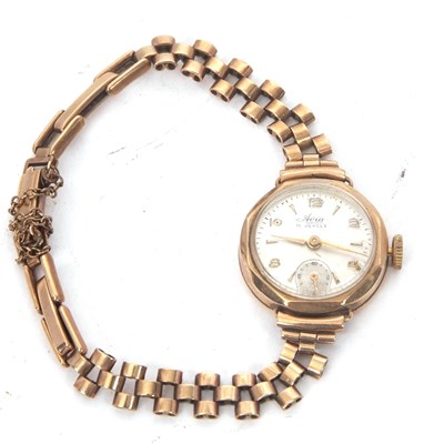 Lot 296 - A 9ct gold Avia ladies watch stamped 375 on...