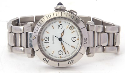 Lot 303 - A stainless steel Cartier Pascha wristwatch,...