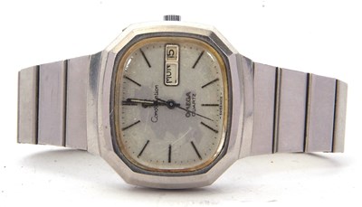 Lot 317 - A gents quartz Omega Constellation, stainless...