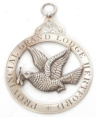 Lot 149 - A Provincial Grand Lodge of Hertford pendant,...