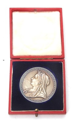 Lot 157 - A large Victoria diamond jubilee silver medal,...