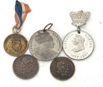 Lot 160 - Mixed Lot: A William IV and Adelaide medal,...