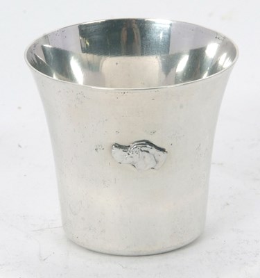 Lot 179 - A Swedish silver tumbler of plain tapering...