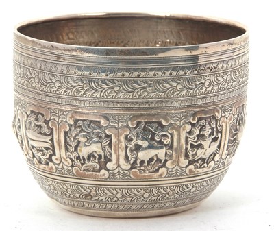 Lot 188 - A Victorian silver jardiniere embossed, chased...