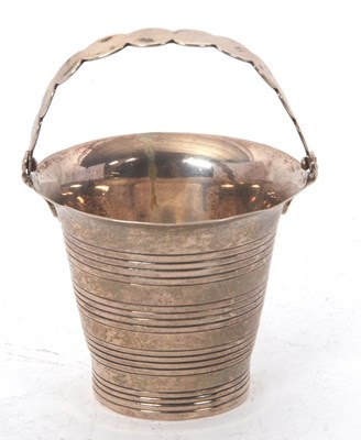 Lot 194 - A George II silver cream pail of tapering...