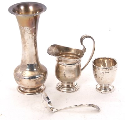 Lot 197 - Mixed Lot: A George V silver vase, Birmingham...
