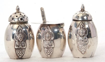 Lot 206 - A Siamese three piece condiment set comprising...