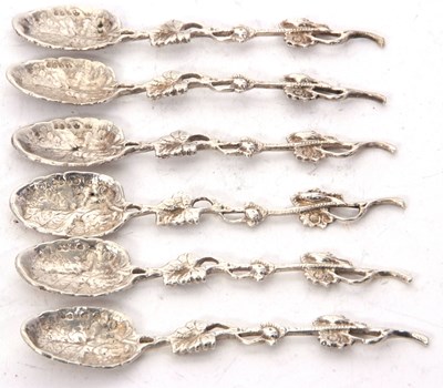 Lot 207 - A set of six cast naturalistic modelled...