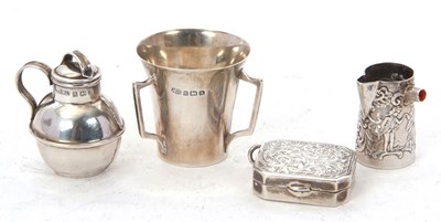 Lot 148A - Mixed Lot: A George V silver small tyg cup,...