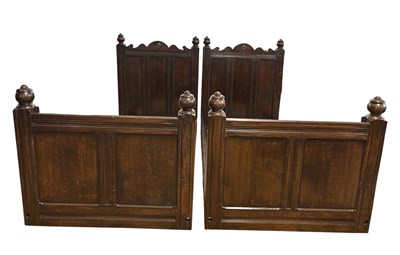 Lot 385 - Bylaw of Norfolk - A pair of oak single bed...