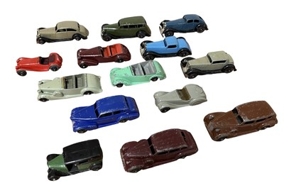 Lot 213 - A group of various die-cast Dinky Saloons and...