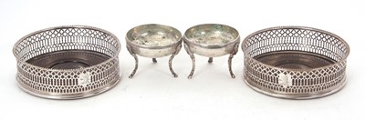 Lot 231 - Mixed Lot: A pair of antique silver plated...