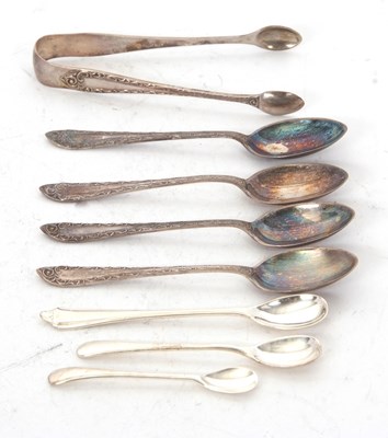 Lot 239 - Mixed Lot:  Four George V silver teaspoons,...