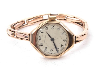 Lot 294A - A 9ct gold Rolex watch on a yellow metal...