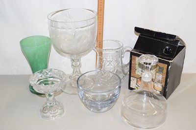Lot 20 - Mixed Lot: Various glass vases, jugs etc
