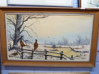 Lot 100 - R. J. Scott (British 20th Century), Pheasants...