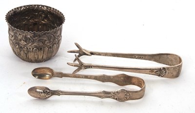 Lot 87 - Mixed Lot: Elizabeth II cast silver pair of...