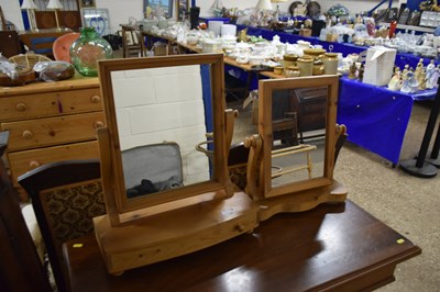 Lot 336 - Two 20th Century pine framed dressing table...