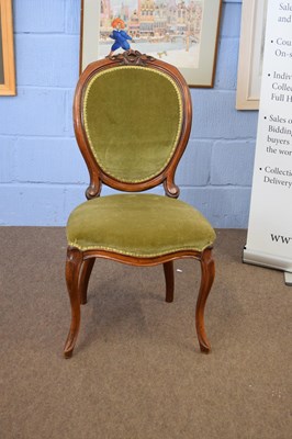 Lot 273 - Single Victorian mahogany framed side chair...