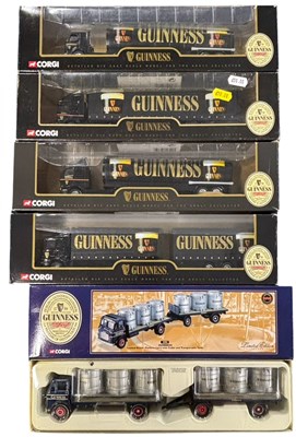 Lot 159 - Five Corgi Guinness lorries