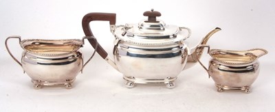 Lot 165A - George V Silver three piece tea service, of...