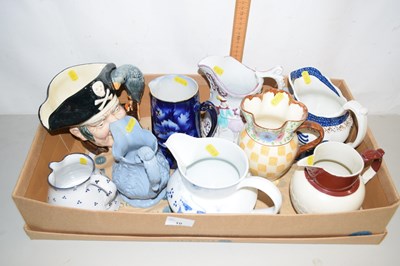 Lot 10 - Box: qty various Jugs inc Doulton Character...